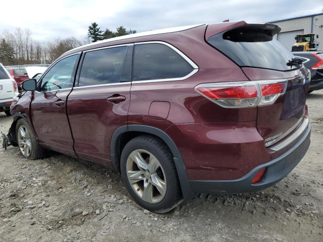 Image 2 of 2015 TOYOTA HIGHLANDER LIMITED 2015 with VIN 5TDDKRFHXFS207904