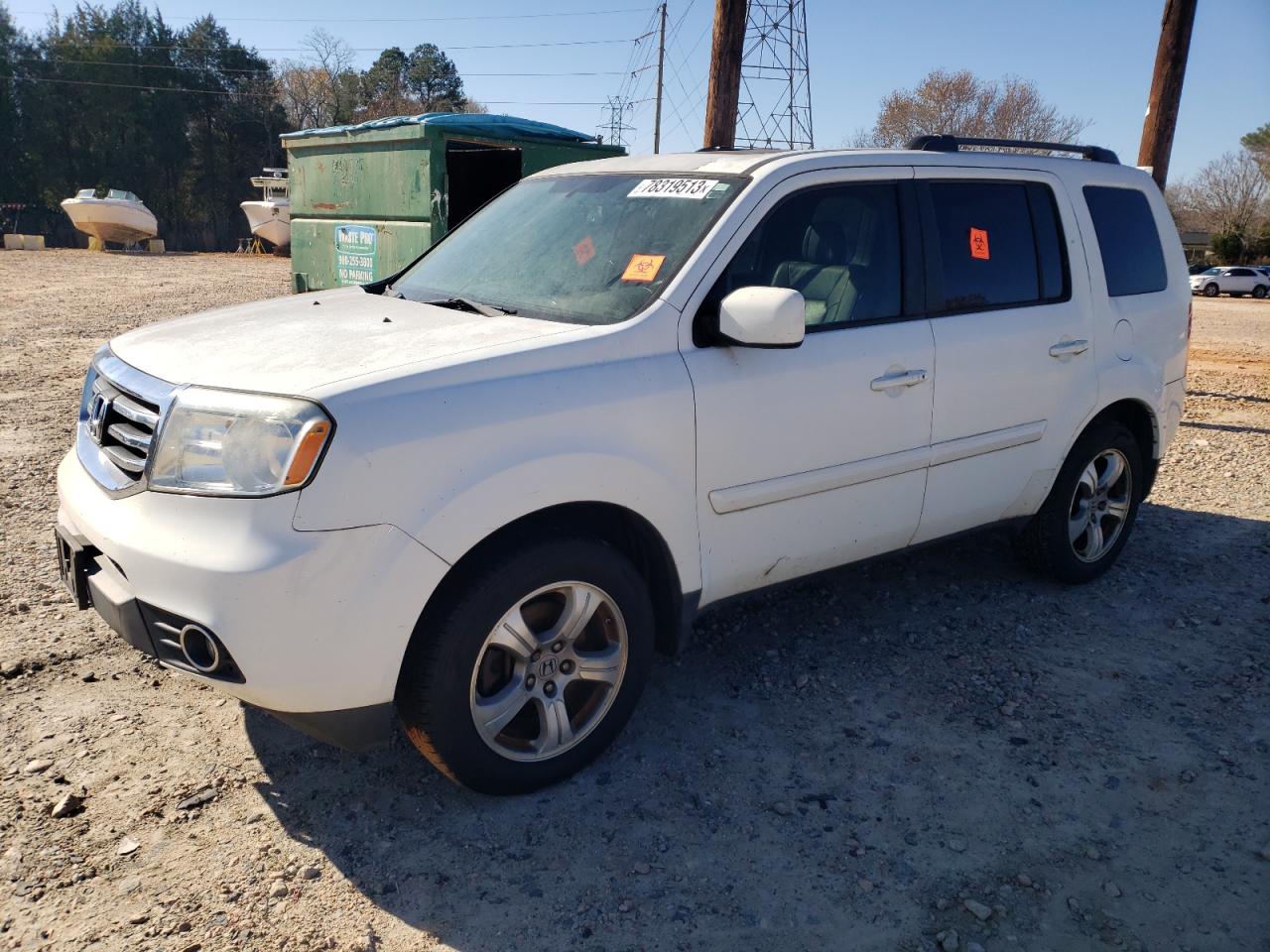 Image 1 of 2013 HONDA PILOT EXL 2013 with VIN 5FNYF3H52DB032507