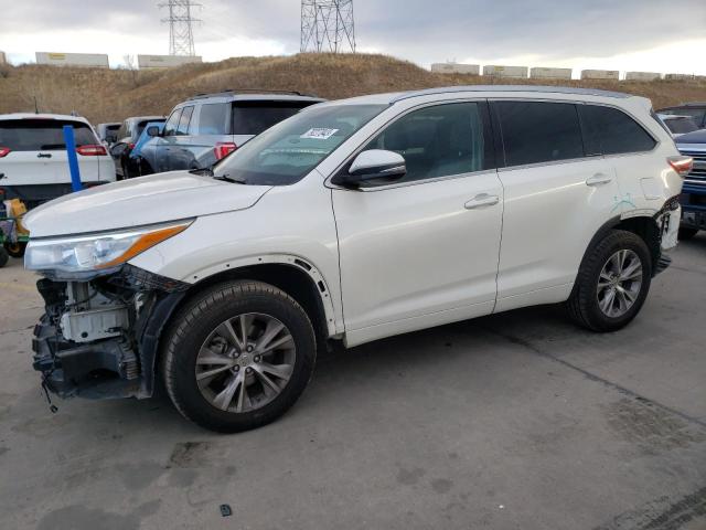 Image 1 of 2015 TOYOTA HIGHLANDER XLE 2015 with VIN 5TDKKRFHXFS040435