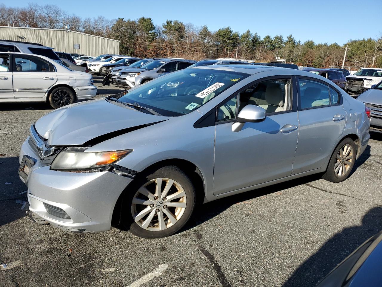 Image 1 of 2012 HONDA CIVIC EX 2012 with VIN 2HGFB2F85CH320753