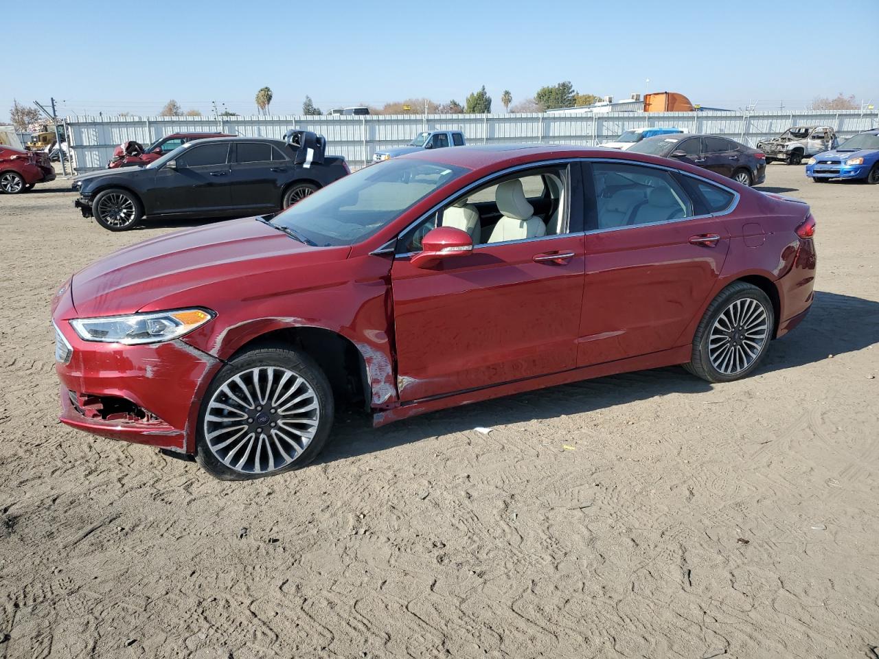 Image 1 of 2017 FORD FUSION TITANIUM 2017 with VIN 3FA6P0K99HR105770