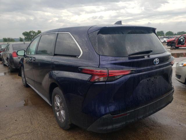 Image 3 of 2021 TOYOTA SIENNA XLE 2021 with VIN 5TDYRKEC6MS043350