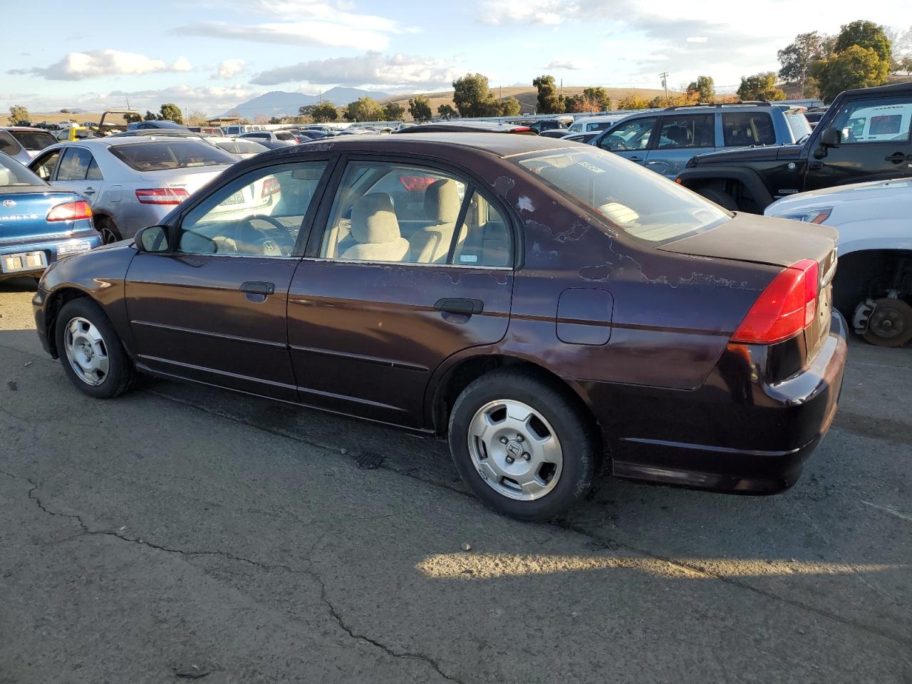 Image 2 of 2001 HONDA CIVIC LX 2001 with VIN JHMES16591S002732