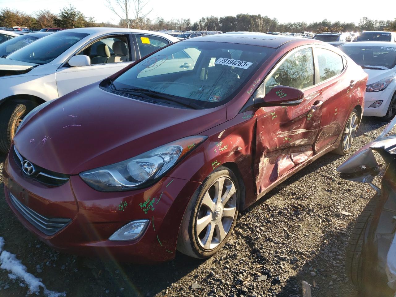 Изображение 1 2013 HYUNDAI ELANTRA GLS 2013 с VIN 5NPDH4AE2DH244396