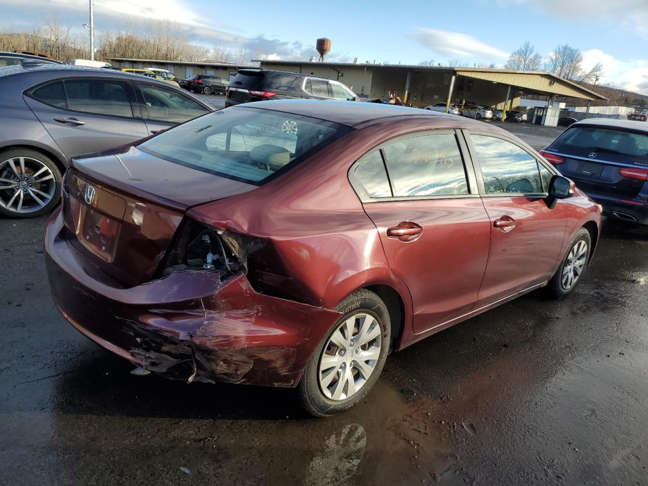 Image 3 of 2012 HONDA CIVIC LX 2012 with VIN 2HGFB2F51CH575275