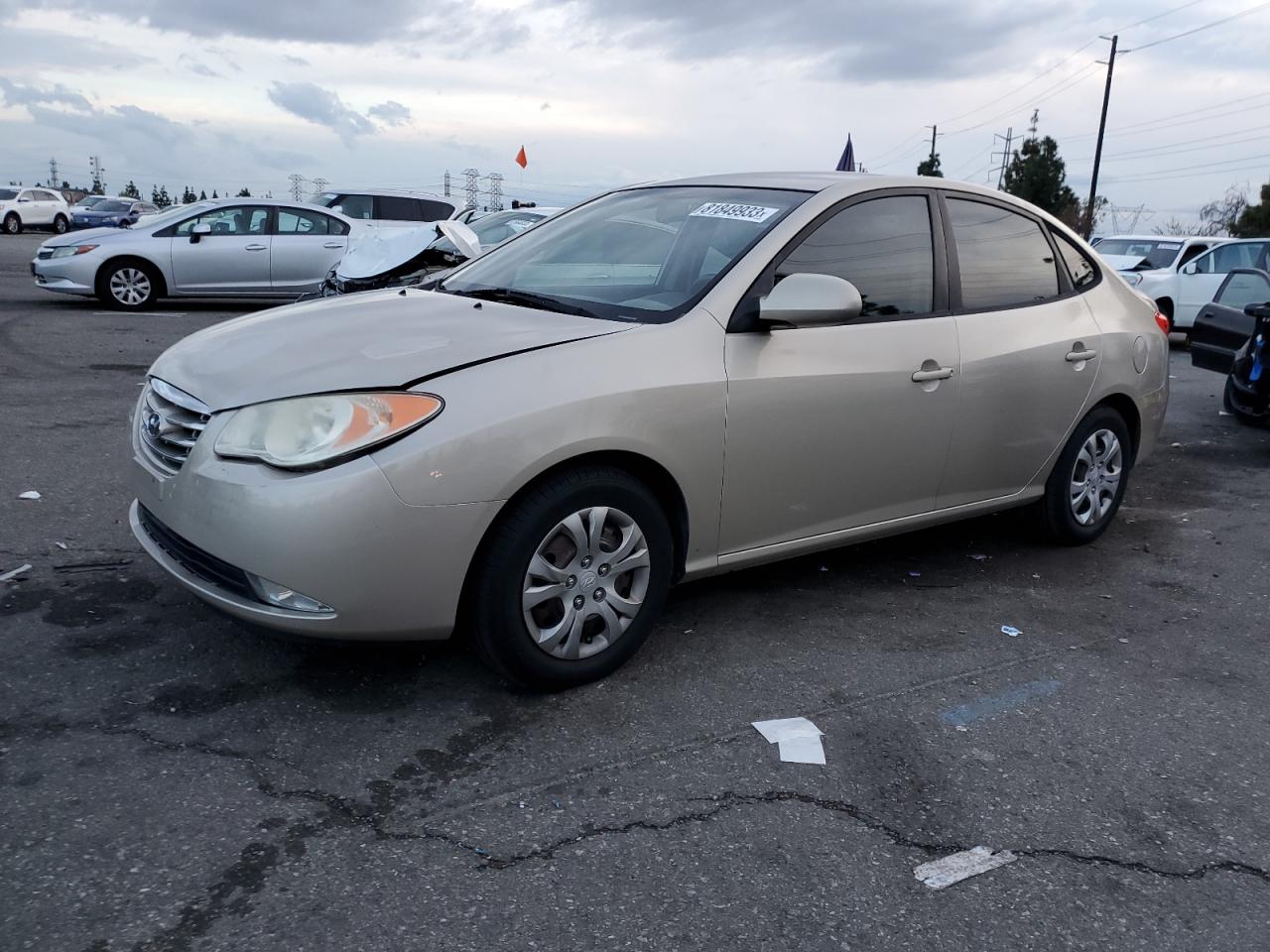 Image 1 of 2010 HYUNDAI ELANTRA BLUE 2010 with VIN KMHDU4AD6AU122057
