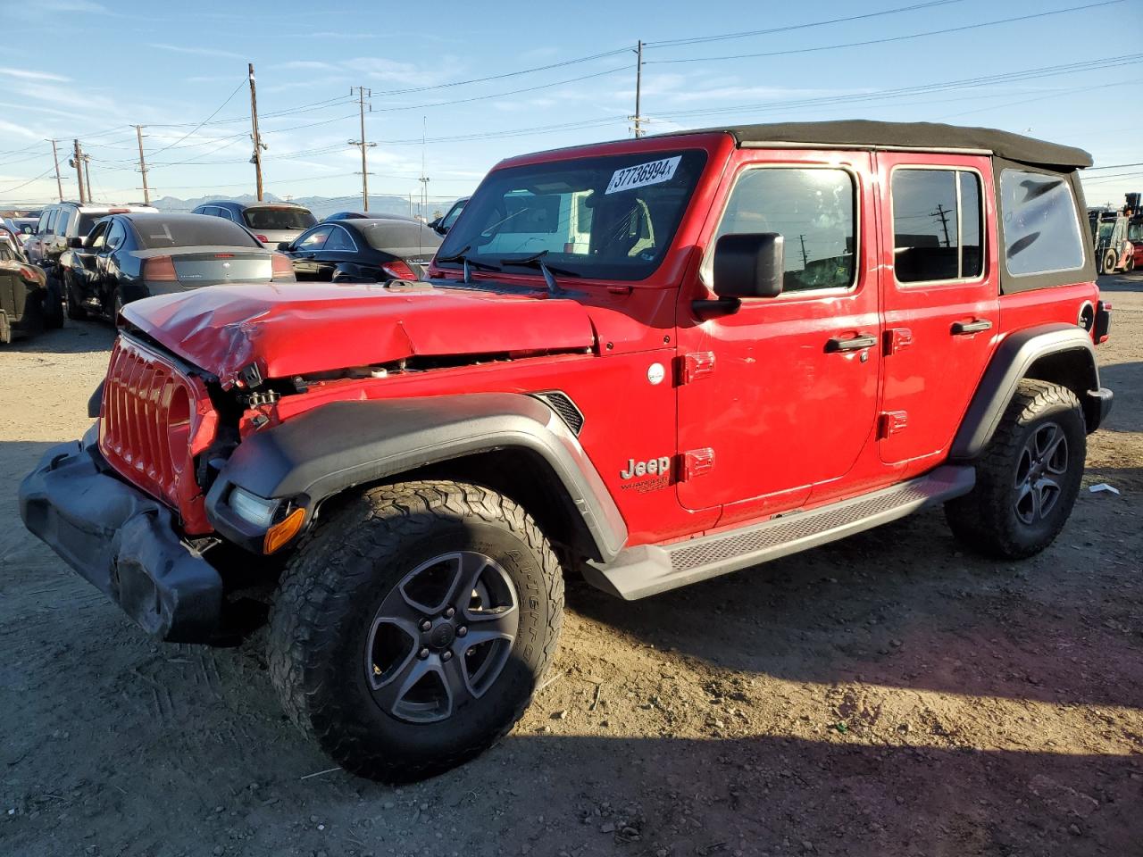 Image 1 of 2018 JEEP WRANGLER UNLIMITED SPORT 2018 with VIN 1C4HJXDN5JW283038