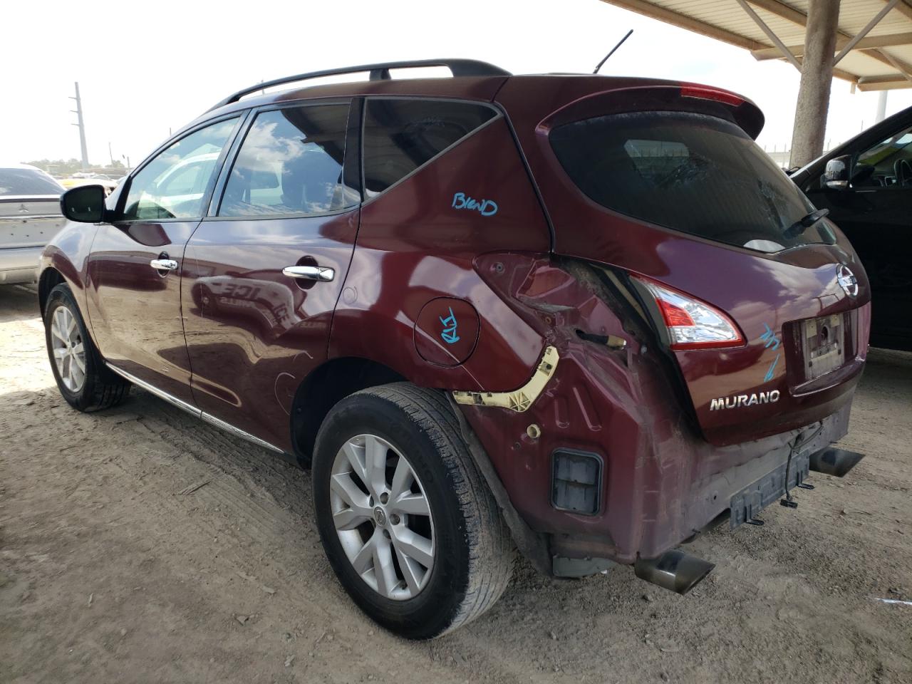 Изображение 2 2012 NISSAN MURANO S 2012 с VIN JN8AZ1MU7CW115956