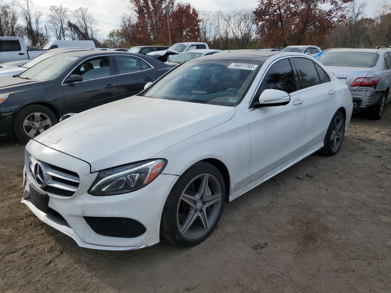 Image 1 of 2015 MERCEDES-BENZ C 300 4MATIC 2015 with VIN 55SWF4KB9FU018780