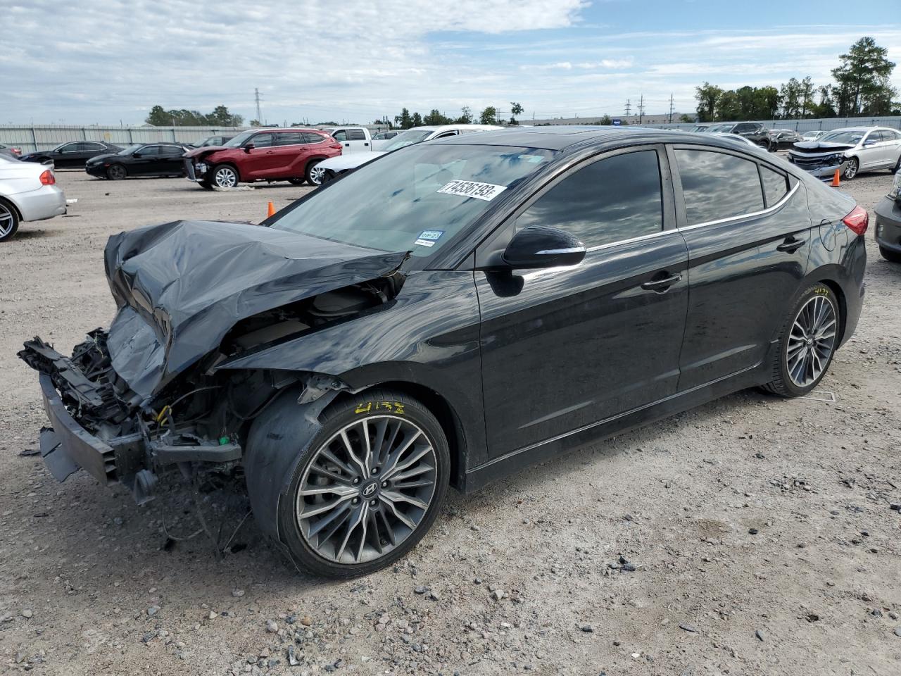 Image 1 of 2018 HYUNDAI ELANTRA SPORT 2018 with VIN KMHD04LB7JU683942