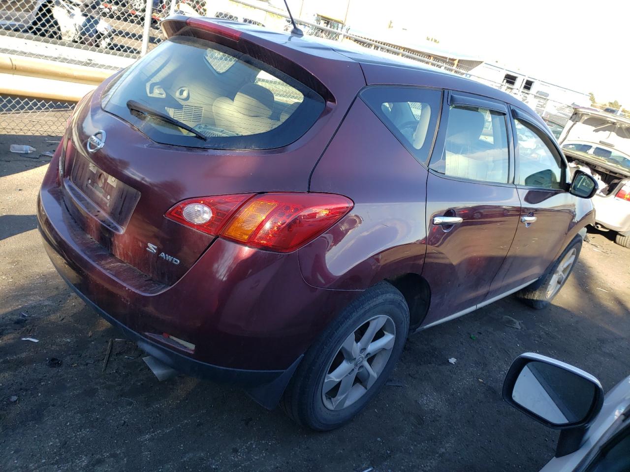 Image 3 of 2009 NISSAN MURANO S 2009 with VIN JN8AZ18W39W155021