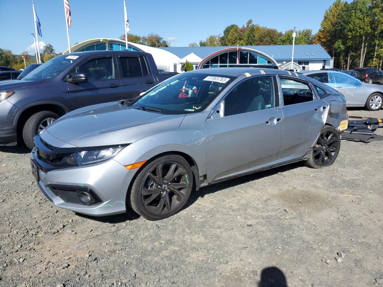 Image 1 of 2019 HONDA CIVIC SPORT 2019 with VIN 19XFC2F80KE201112