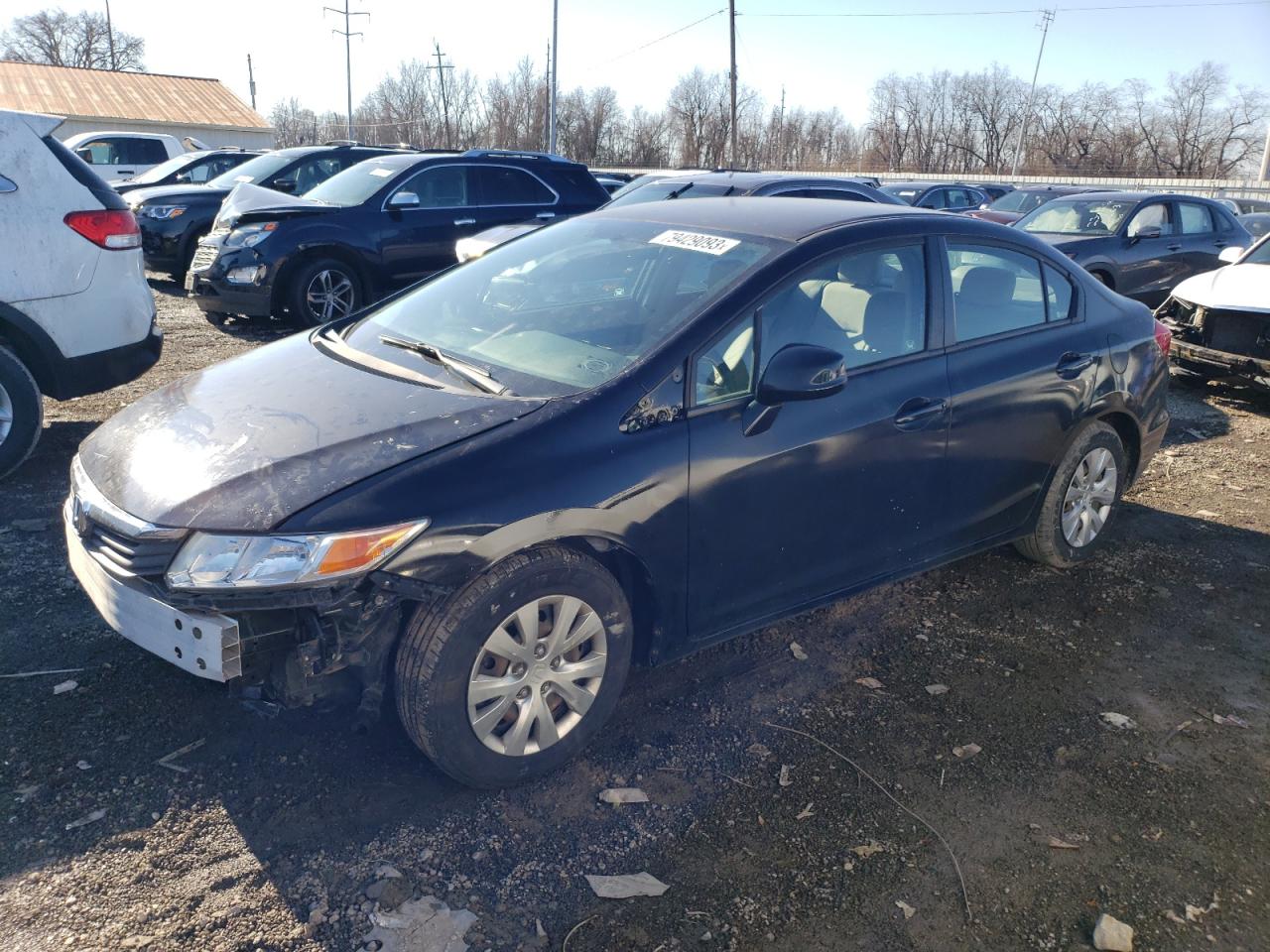 Image 1 of 2012 HONDA CIVIC LX 2012 with VIN 2HGFB2F48CH050799
