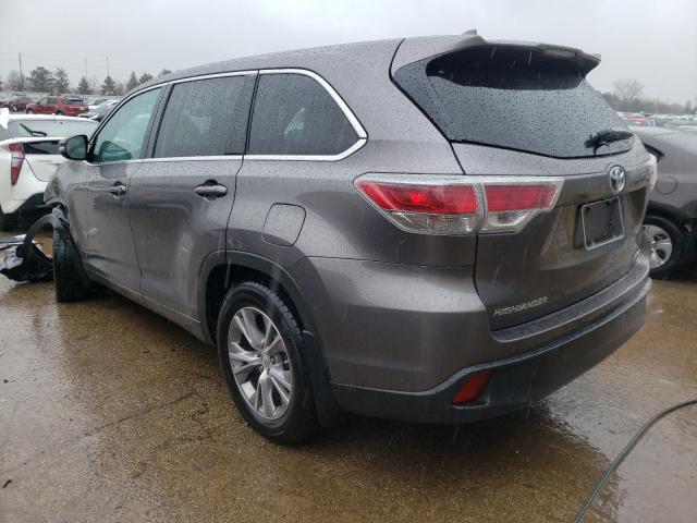 Image 2 of 2014 TOYOTA HIGHLANDER LE 2014 with VIN 5TDBKRFH0ES065455