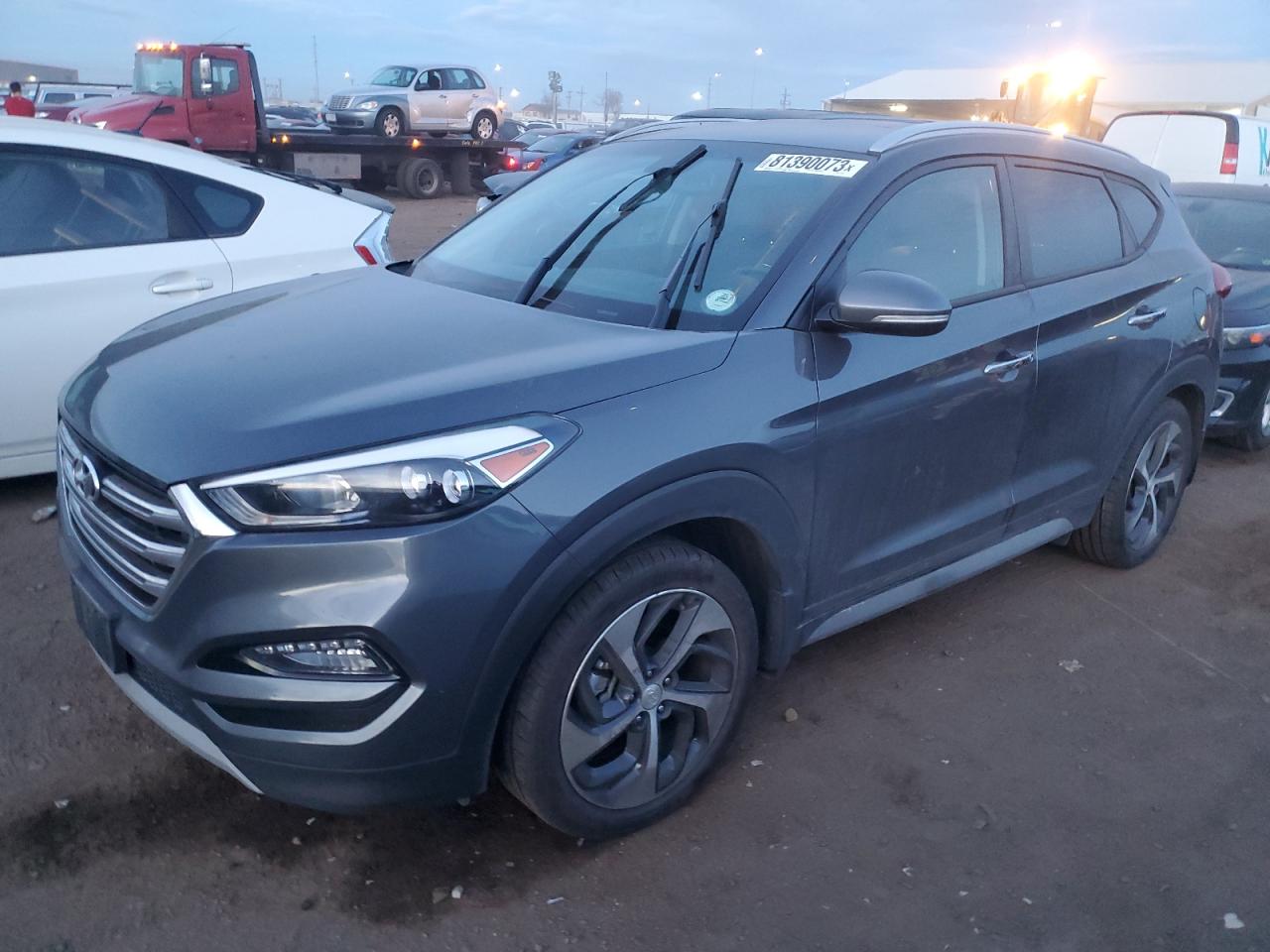 Image 1 of 2017 HYUNDAI TUCSON LIMITED 2017 with VIN KM8J3CA29HU381621