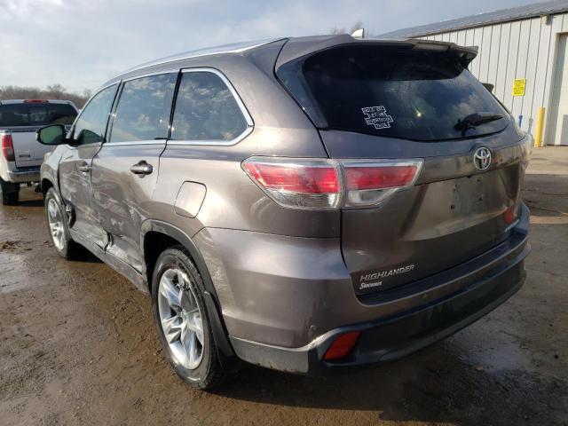 Изображение 2 2014 TOYOTA HIGHLANDER LIMITED 2014 с VIN 5TDDKRFH1ES007086