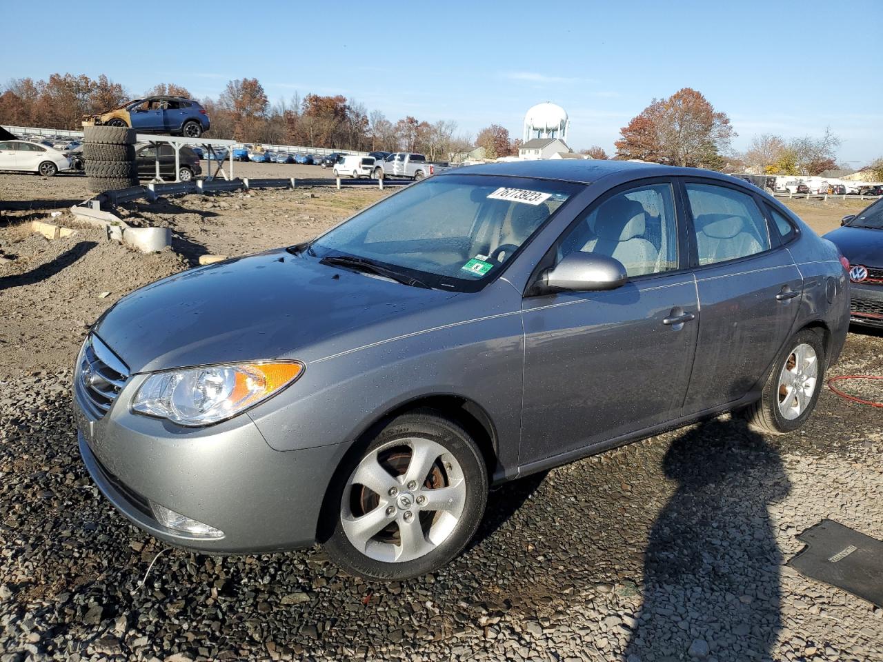 Image 1 of 2010 HYUNDAI ELANTRA BLUE 2010 with VIN KMHDU4AD3AU135171