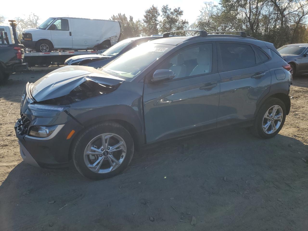 Image 1 of 2022 HYUNDAI KONA SEL 2022 with VIN KM8K3CAB0NU858761