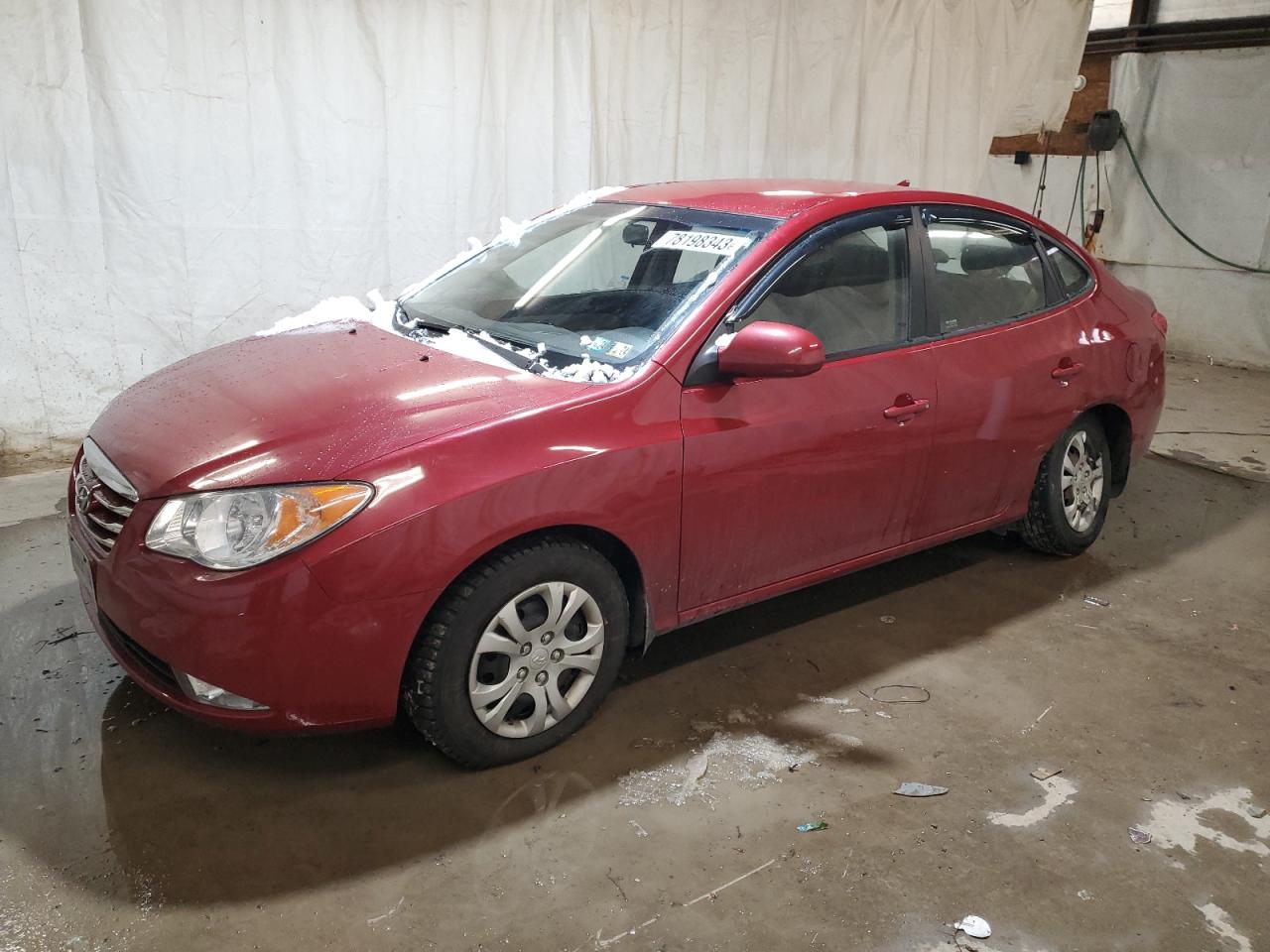 Image 1 of 2010 HYUNDAI ELANTRA BLUE 2010 with VIN KMHDU4AD7AU910216