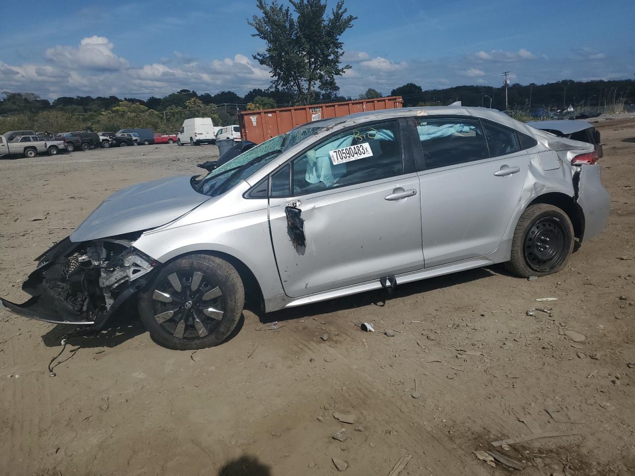 Image 1 of 2021 TOYOTA COROLLA LE 2021 with VIN 5YFEPMAE2MP244652