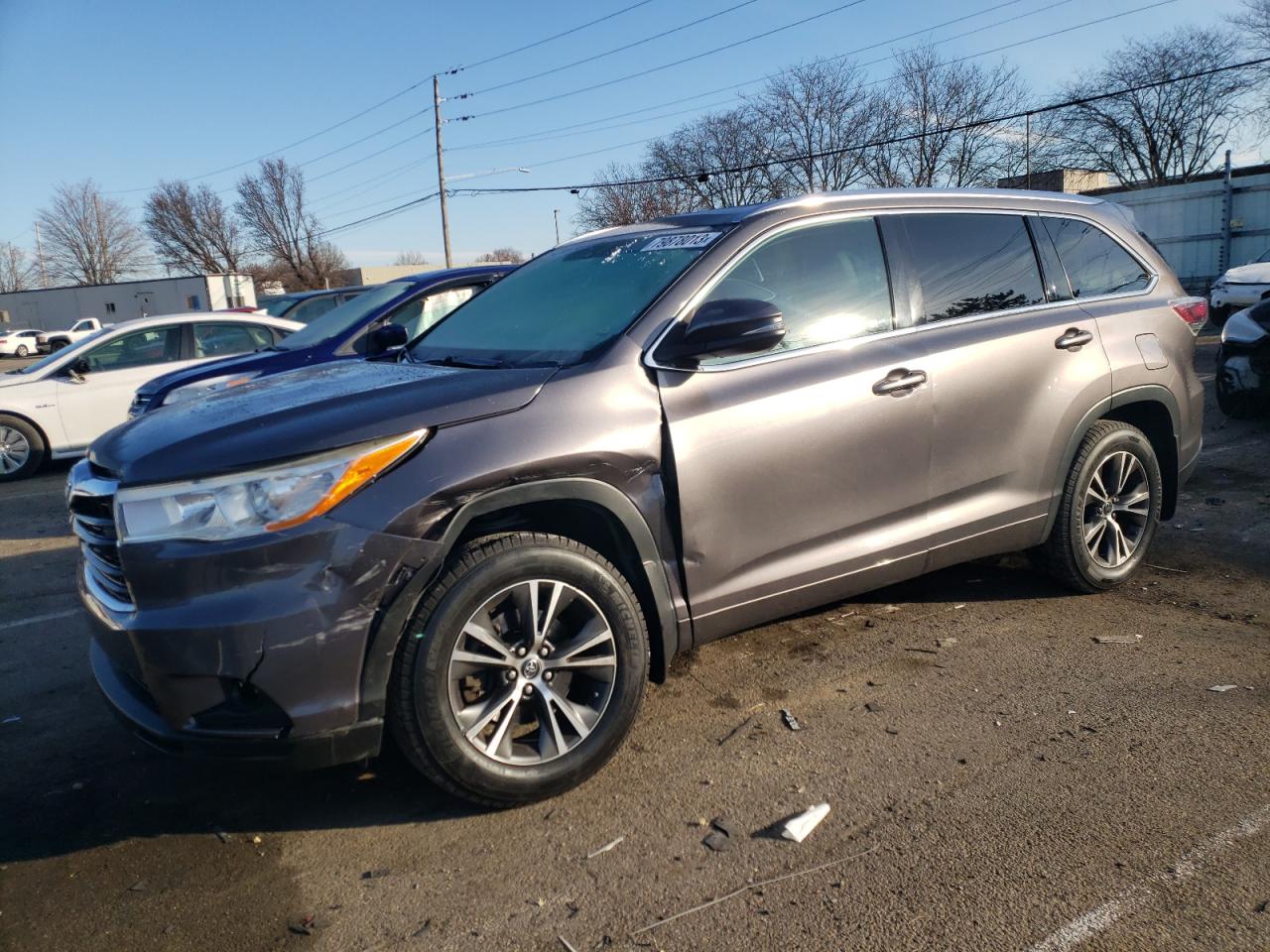 Image 1 of 2016 TOYOTA HIGHLANDER XLE 2016 with VIN 5TDJKRFH1GS503088