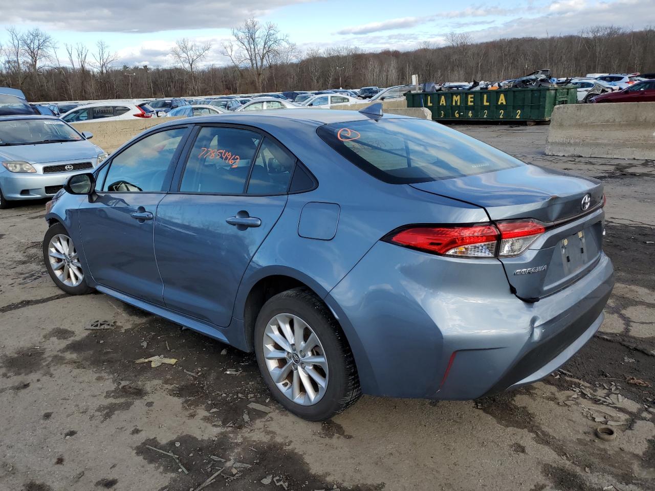 Image 2 of 2021 TOYOTA COROLLA LE 2021 with VIN JTDVPMAE1MJ166983