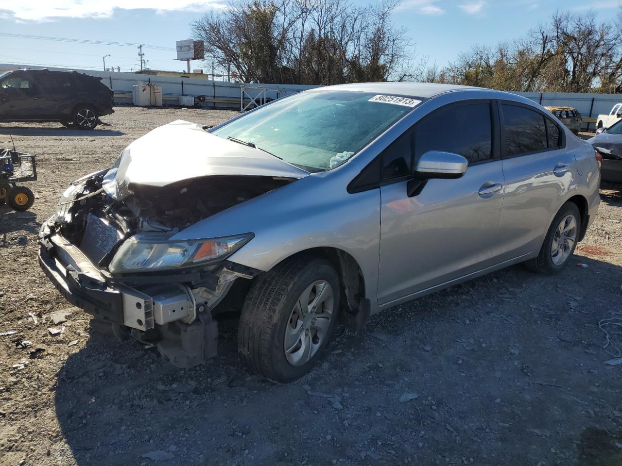 Image 1 of 2014 HONDA CIVIC LX 2014 with VIN 19XFB2F50EE016247