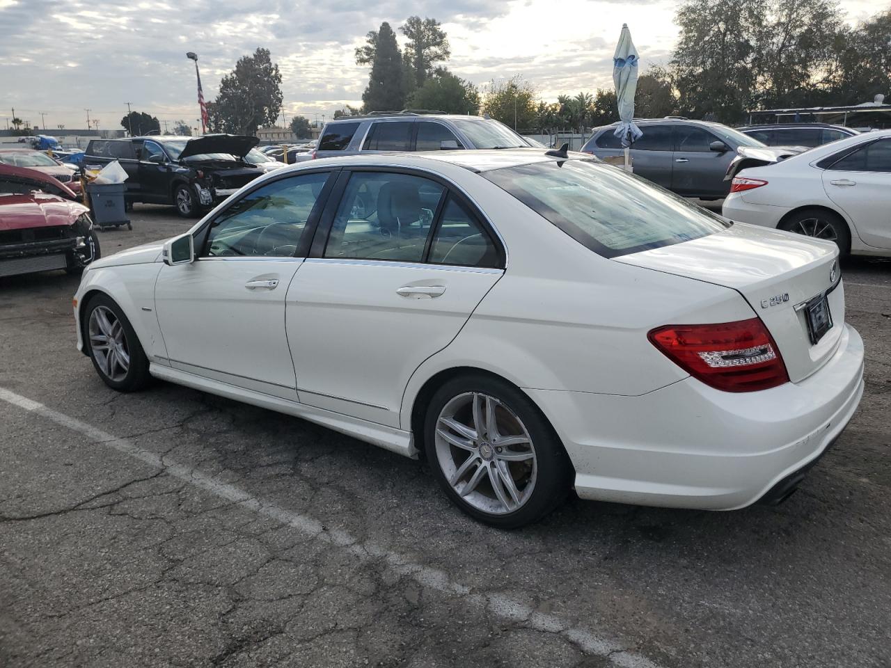 Image 2 of 2012 MERCEDES-BENZ C 250 2012 with VIN WDDGF4HB3CA649645