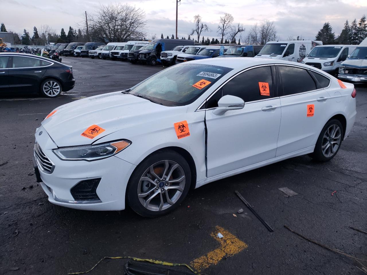 Image 1 of 2019 FORD FUSION SEL 2019 with VIN 3FA6P0CD8KR109013
