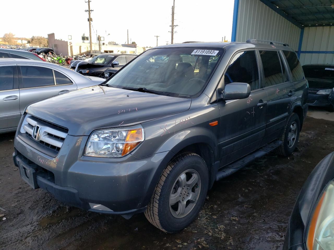 Image 1 of 2007 HONDA PILOT EXL 2007 with VIN 2HKYF18747H506713
