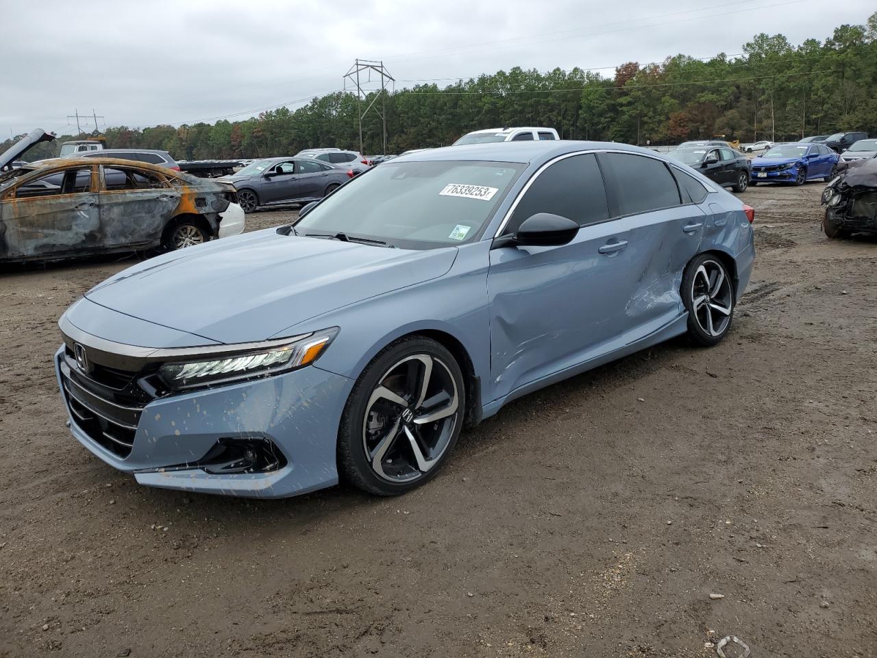 Изображение 1 2021 HONDA ACCORD SPORT SE 2021 с VIN 1HGCV1F43MA084587