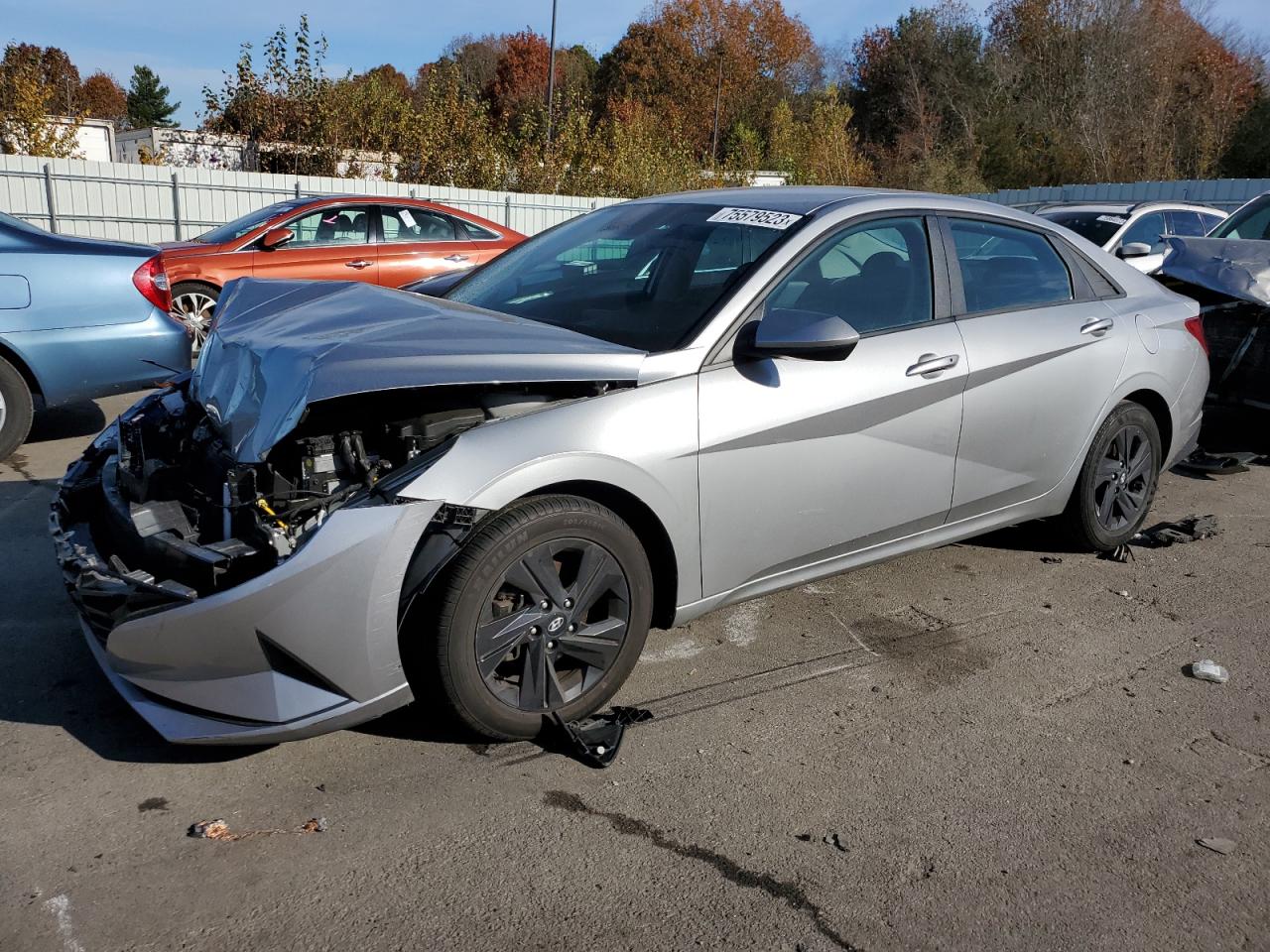 Image 1 of 2021 HYUNDAI ELANTRA SEL 2021 with VIN 5NPLM4AG2MH037533