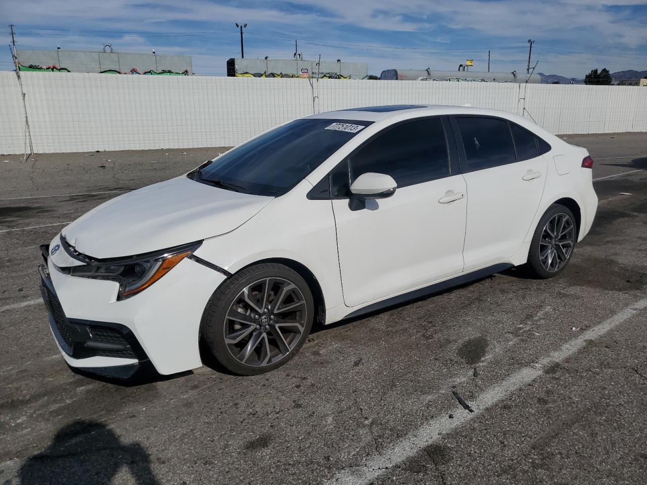 Image 1 of 2020 TOYOTA COROLLA XSE 2020 with VIN JTDT4RCEXLJ009185