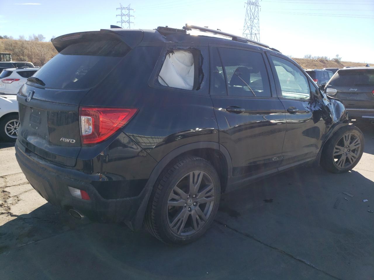 Image 3 of 2020 HONDA PASSPORT EXL 2020 with VIN 5FNYF8H56LB002924