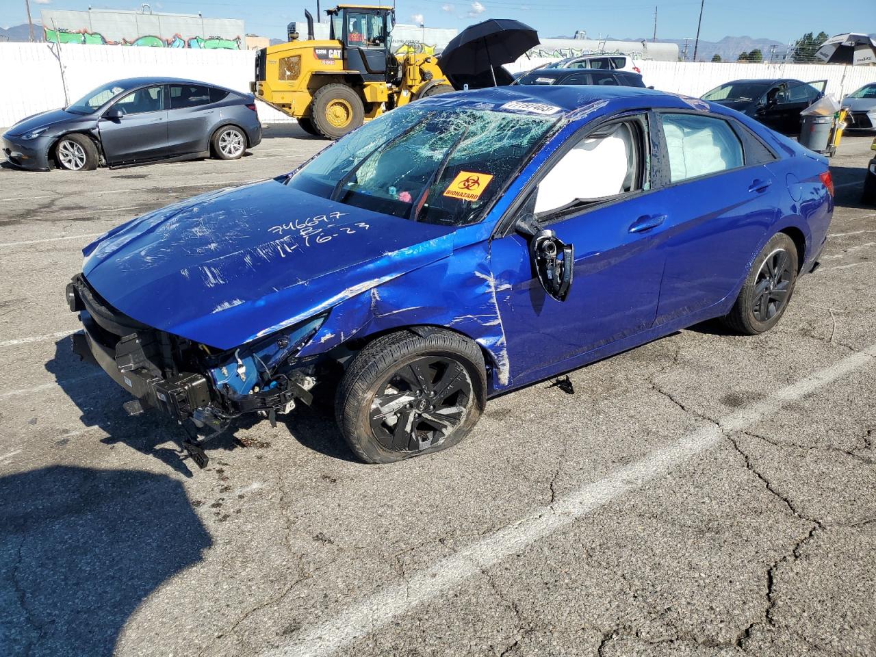 Image 1 of 2022 HYUNDAI ELANTRA SEL 2022 with VIN KMHLM4AG4NU352501