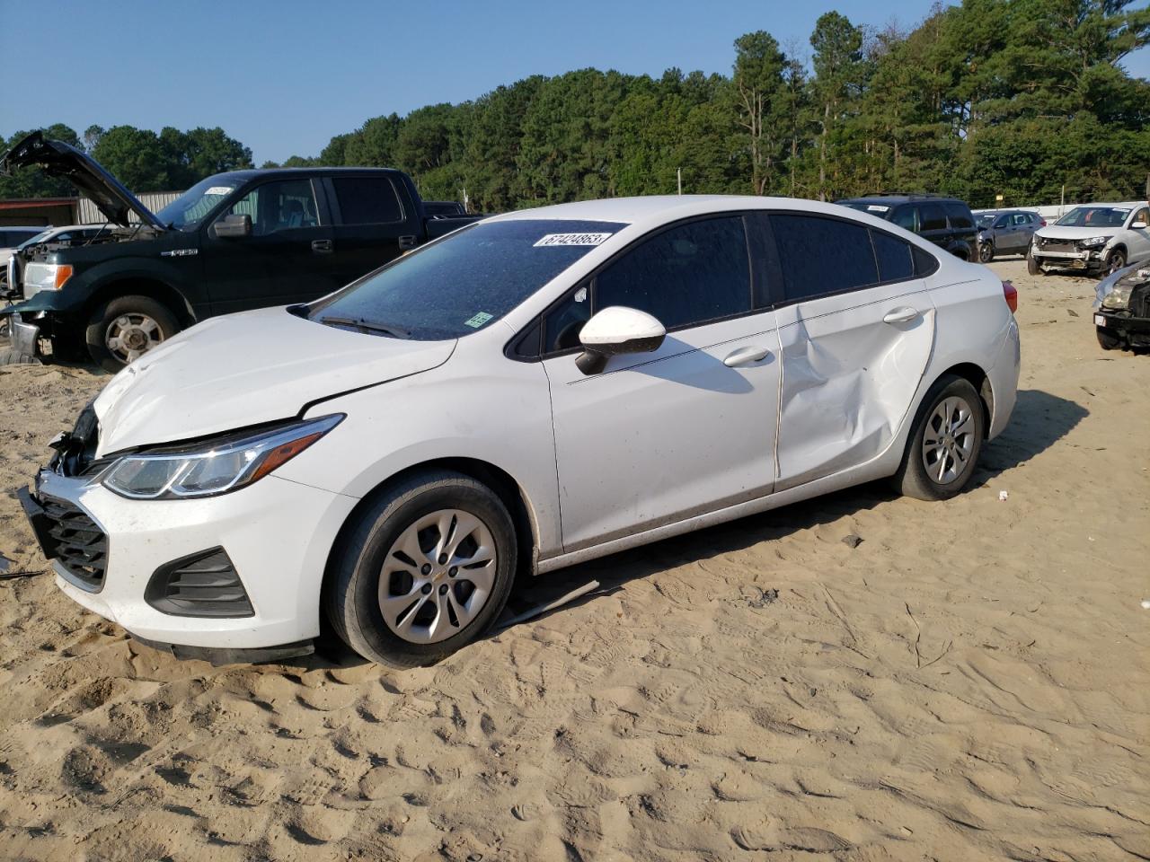 Image 1 of 2019 CHEVROLET CRUZE LS 2019 with VIN 1G1BC5SM8K7123111