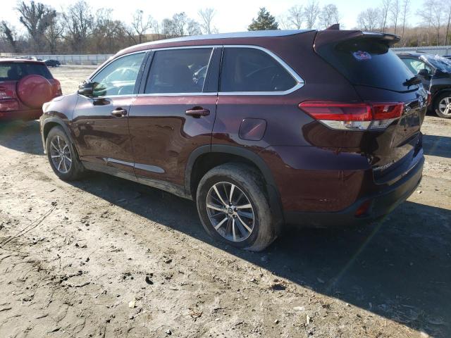 Image 2 of 2019 TOYOTA HIGHLANDER SE 2019 with VIN 5TDJZRFH3KS702230