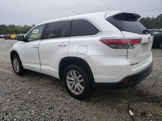 Изображение 2 2016 TOYOTA HIGHLANDER LE 2016 с VIN 5TDZKRFH1GS168059