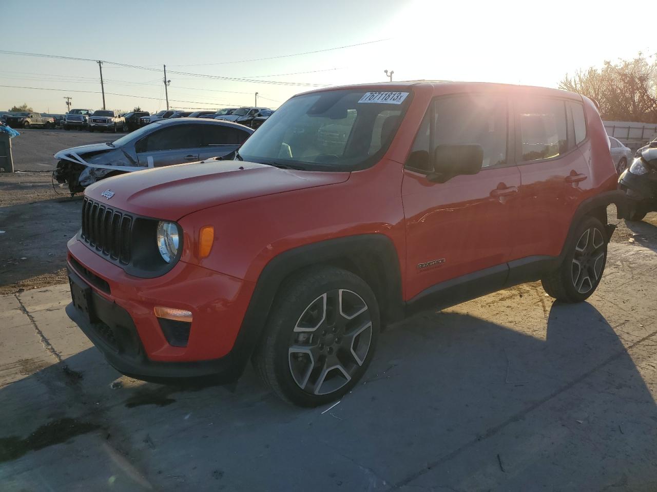 Image 1 of 2021 JEEP RENEGADE SPORT 2021 with VIN ZACNJCABXMPM47307
