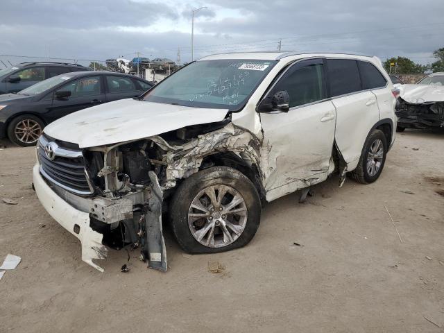 Image 1 of 2015 TOYOTA HIGHLANDER XLE 2015 with VIN 5TDKKRFHXFS042749