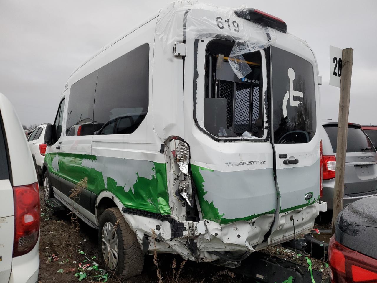 Image 2 of 2020 FORD TRANSIT T-150 2020 with VIN 1FTYE1C86LKA16627