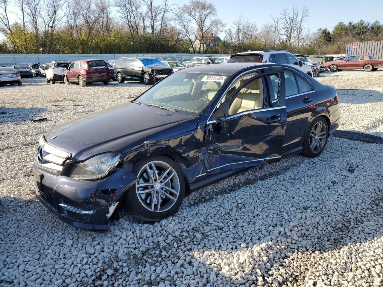 Image 1 of 2014 MERCEDES-BENZ C 300 4MATIC 2014 with VIN WDDGF8AB4EG244282
