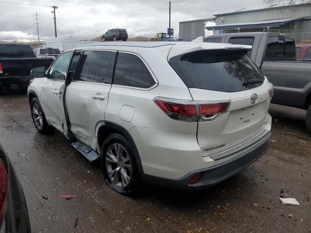 Image 2 of 2015 TOYOTA HIGHLANDER XLE 2015 with VIN 5TDKKRFH8FS119750