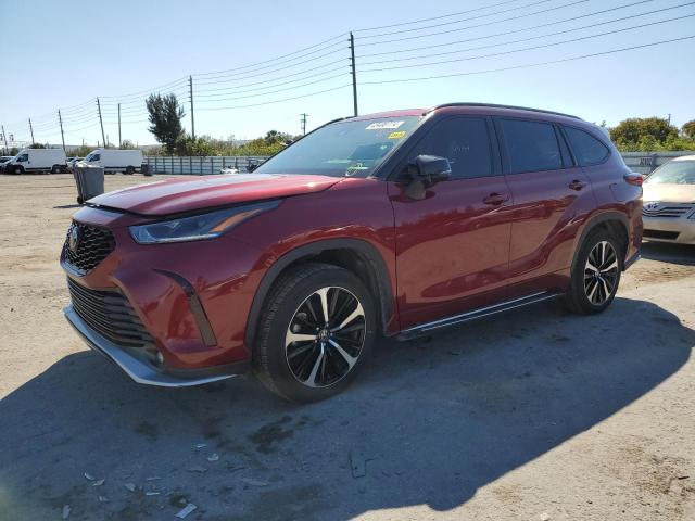 Image 1 of 2021 TOYOTA HIGHLANDER XSE 2021 with VIN 5TDLZRBH3MS142680