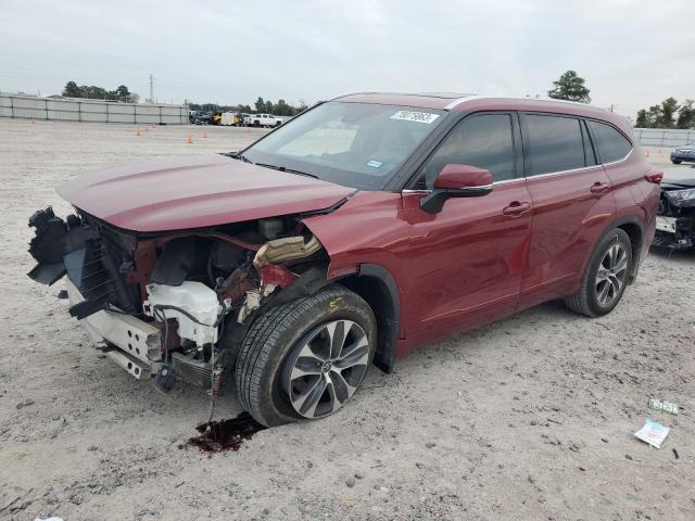 Image 1 of 2020 TOYOTA HIGHLANDER XLE 2020 with VIN 5TDGZRAH4LS002994