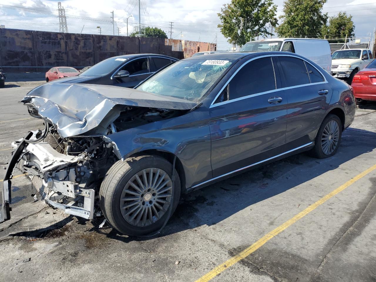 Image 1 of 2015 MERCEDES-BENZ C 300 4MATIC 2015 with VIN 55SWF4KB2FU038997