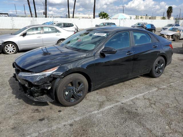 Image 1 of 2023 HYUNDAI ELANTRA BLUE 2023 with VIN KMHLM4AJ4PU057655