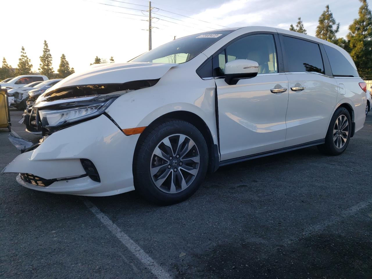 Image 1 of 2021 HONDA ODYSSEY EXL 2021 with VIN 5FNRL6H79MB043486