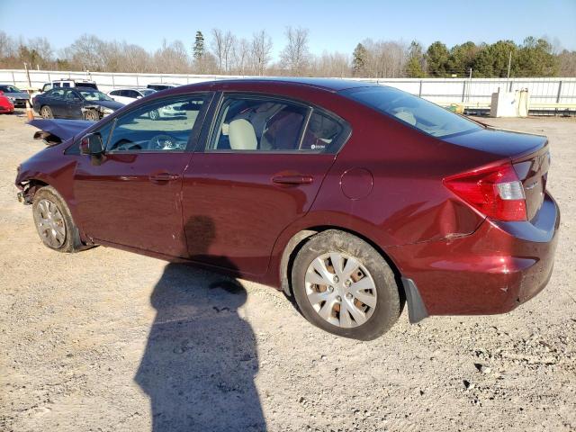 Image 2 of 2012 HONDA CIVIC LX 2012 with VIN 19XFB2F54CE062757
