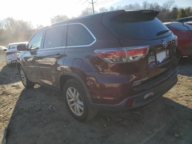 Изображение 2 2016 TOYOTA HIGHLANDER LE 2016 с VIN 5TDZKRFH2GS174341